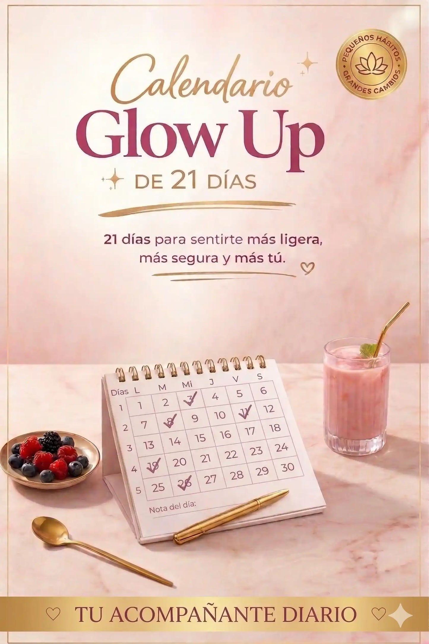 Calendario Glow Up 21 Días