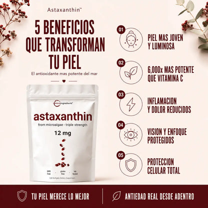 Astaxanthin™ — El Rey Antioxidante que Protege tu Piel desde Adentro
